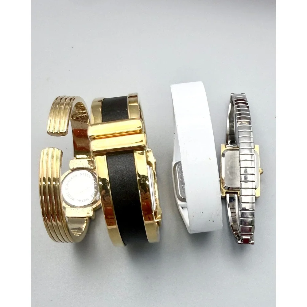 Lot of 4 Women's Working Quartz Watches Peugeot Nouveau Eau Catalina Cuff